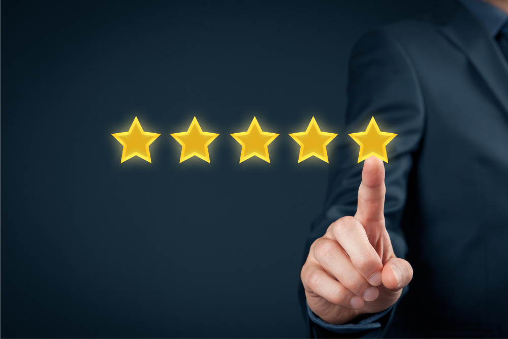 Google Reviews verzamelen met vijf sterren beoordeling