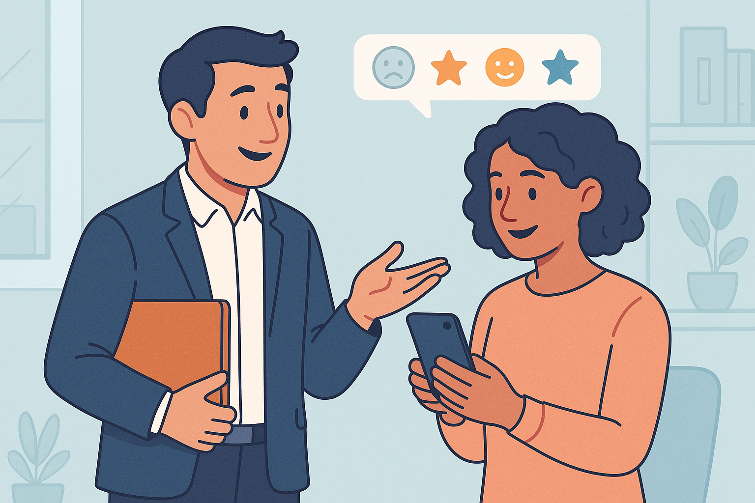 Illustratie van beste moment reviewverzoek in de praktijk