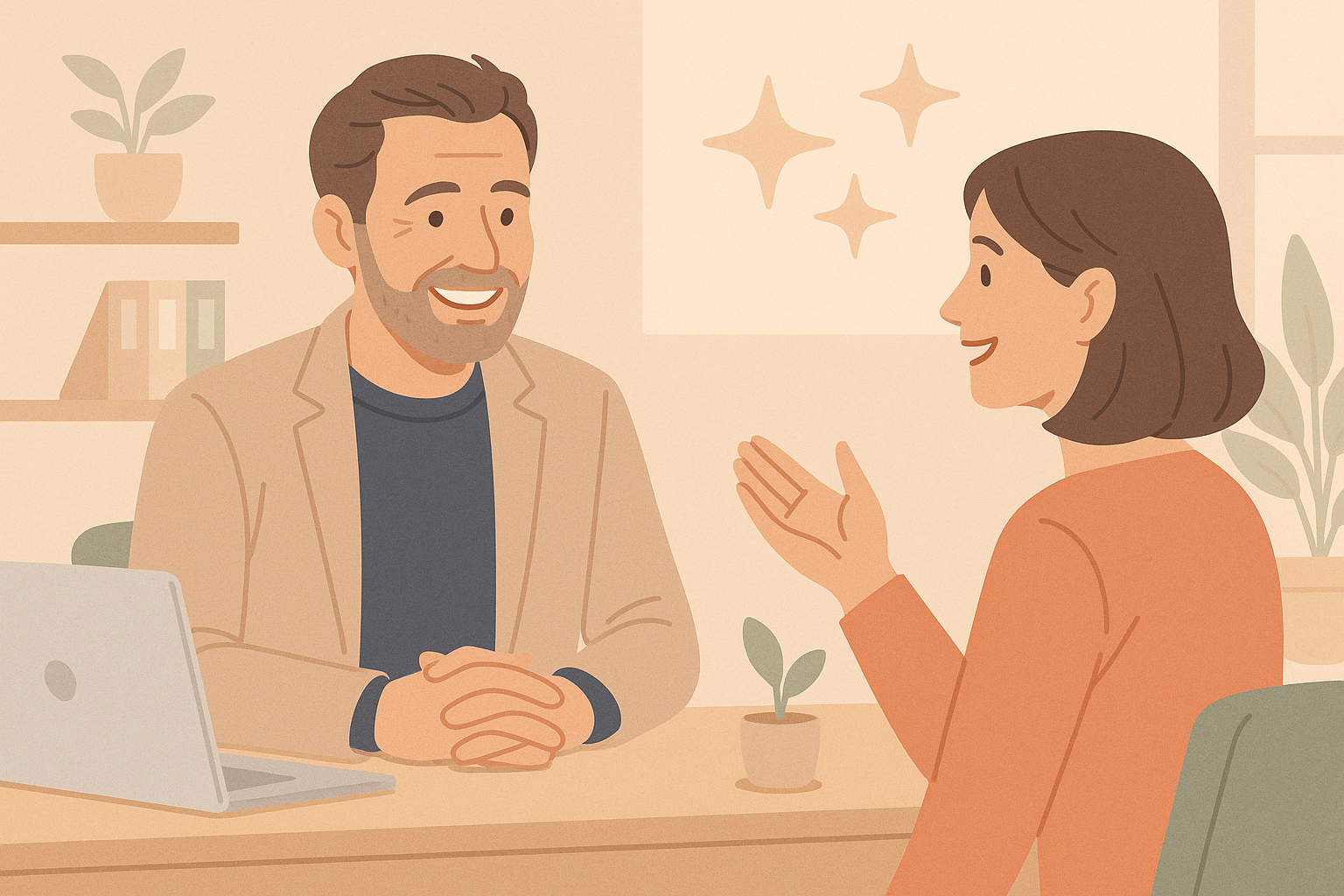 Illustratie bij reviewverzoek niet opdringerig