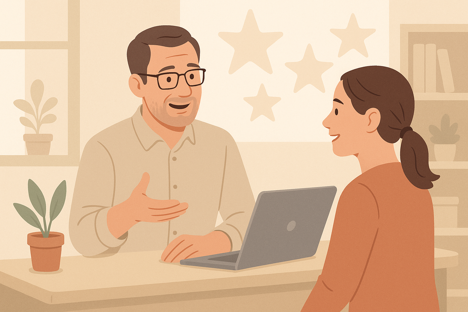Illustratie bij losse reviewacties